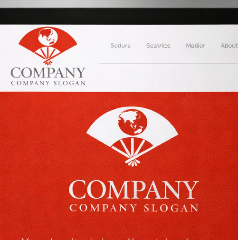 画像5: 扇子・地球・和・ロゴ・マークデザイン299 (5)