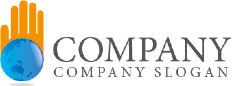 画像2: 地球・手ロゴ・マークデザイン065 (2)