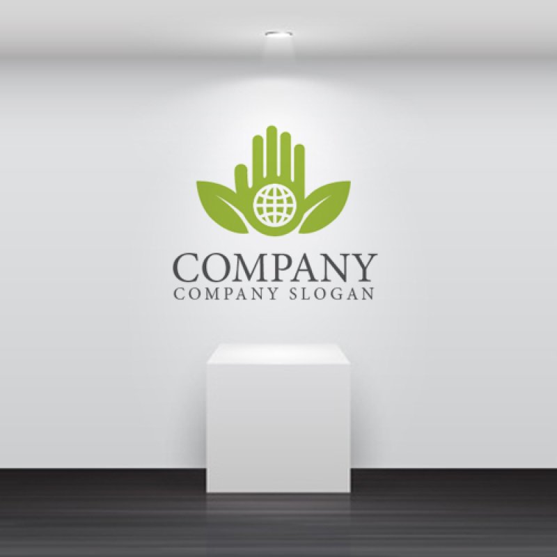 画像2: 手・地球・葉・上昇ロゴ・マークデザイン117 (2)