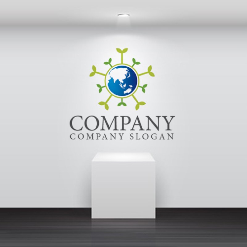 画像2: 地球・葉・成長・ロゴ・マークデザイン157 (2)