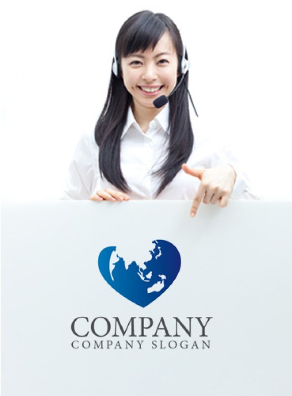 画像2: ハート・地球・ロゴ・マークデザイン158 (2)