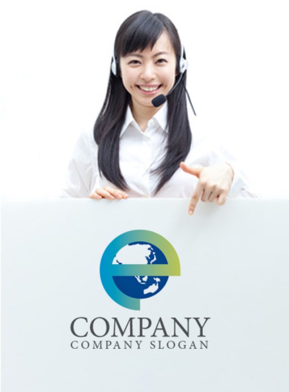 画像3: e・地球・エコ・アルファベット・ロゴ・マークデザイン167 (3)