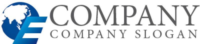 画像5: E・地球・アルファベット・ロゴ・マークデザイン170 (5)