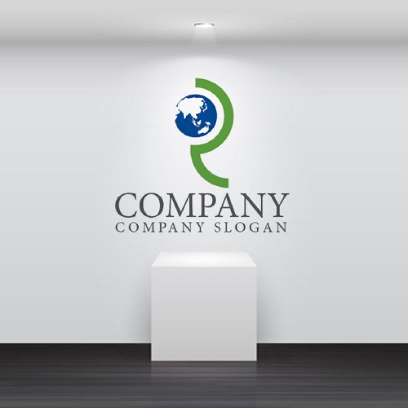 画像2: R・地球・アルファベット・ロゴ・マークデザイン174 (2)
