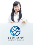 画像3: 曲線・地球・輪・グラデーション・ロゴ・マークデザイン205 (3)