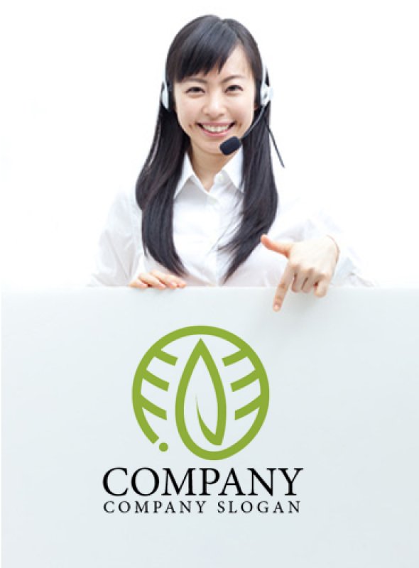 画像3: 地球・葉・線・ロゴ・マークデザイン207 (3)