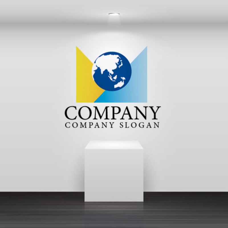 画像2: M・地球・三角・ロゴ・マークデザイン214 (2)