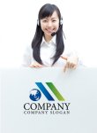 画像3: M・地球・斜線・ロゴ・マークデザイン219 (3)