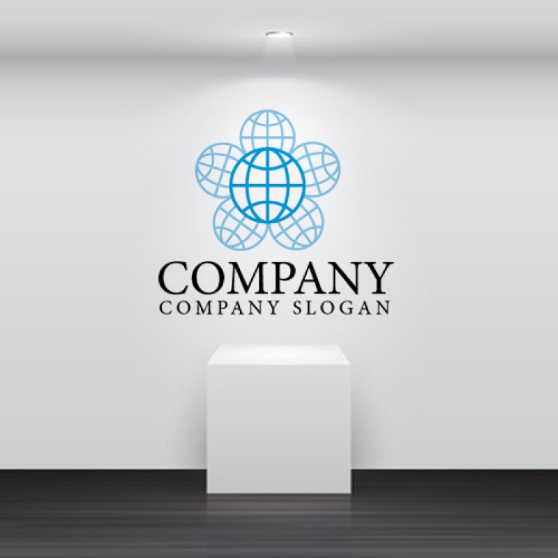 画像2: 地球・花・線・ロゴ・マークデザイン224 (2)