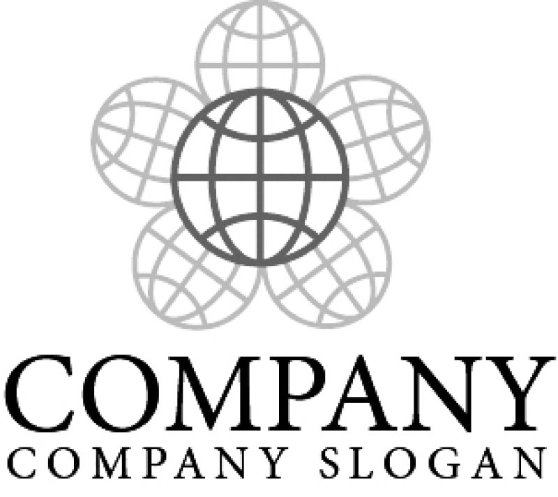 画像4: 地球・花・線・ロゴ・マークデザイン224 (4)