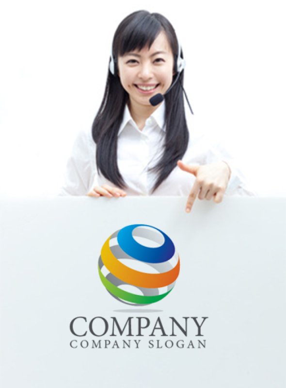 画像3: 曲線・地球・3D・ロゴ・マークデザイン244 (3)