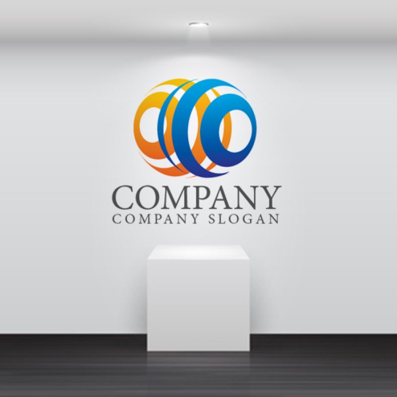 画像2: 曲線・地球・3D・グラデーション・ロゴ・マークデザイン246 (2)