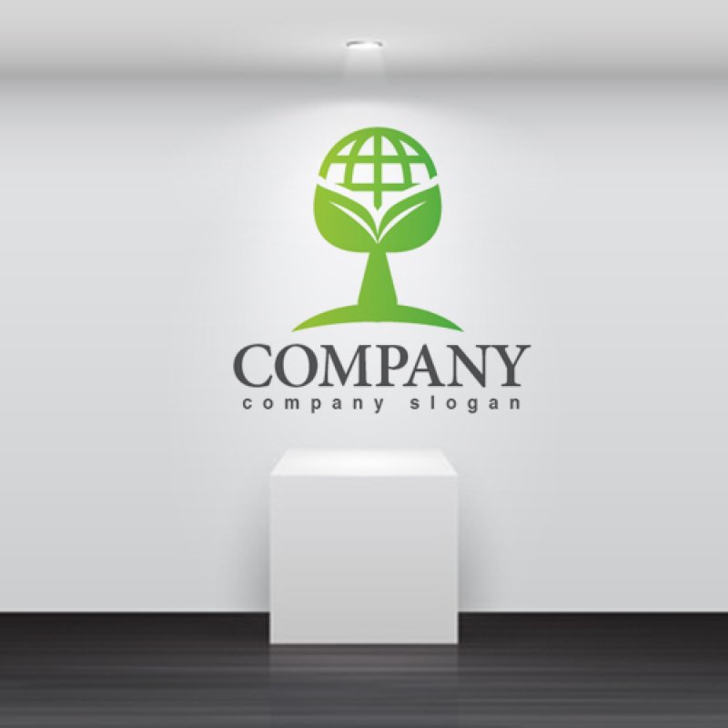 画像2: 地球・葉・成長・双葉・ロゴ・マークデザイン257 (2)