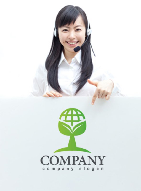 画像3: 地球・葉・成長・双葉・ロゴ・マークデザイン257 (3)