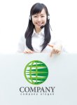 画像3: 地球・縞・曲線・ロゴ・マークデザイン267 (3)