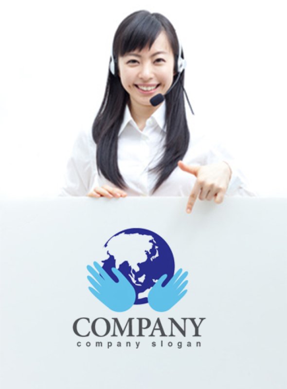 画像3: 地球・手・保護・ロゴ・マークデザイン273 (3)