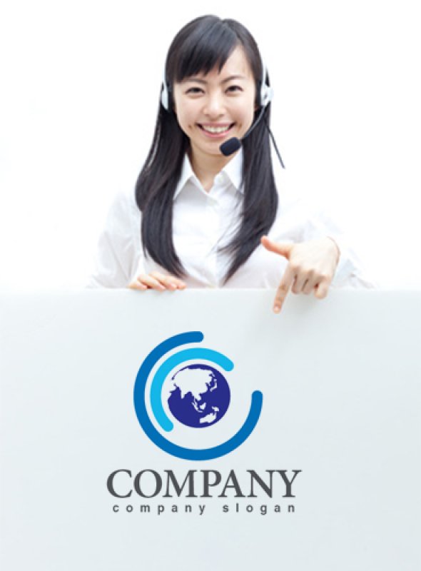 画像3: 地球・輪・回転・ロゴ・マークデザイン274 (3)