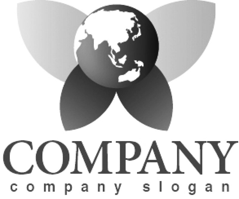 画像4: 地球・羽・蝶・ロゴ・マークデザイン275 (4)