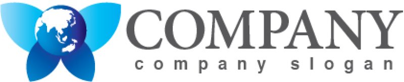 画像5: 地球・羽・蝶・ロゴ・マークデザイン275 (5)