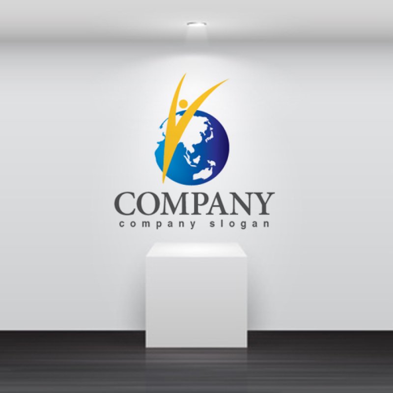 画像2: 地球・人・曲線・ロゴ・マークデザイン276 (2)