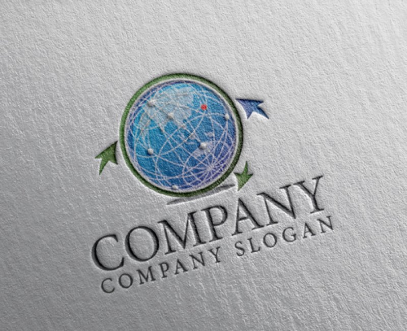 画像2: 地球・矢印・地図・ロゴ・マークデザイン291 (2)