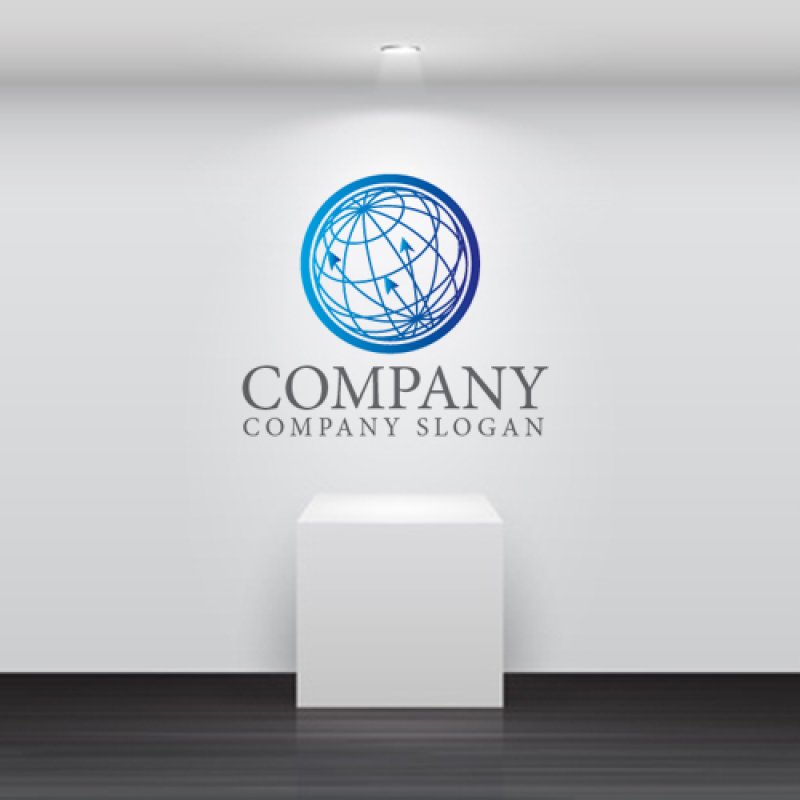 画像5: 3D・地球・グラデーション・矢印・ロゴ・マークデザイン295 (5)