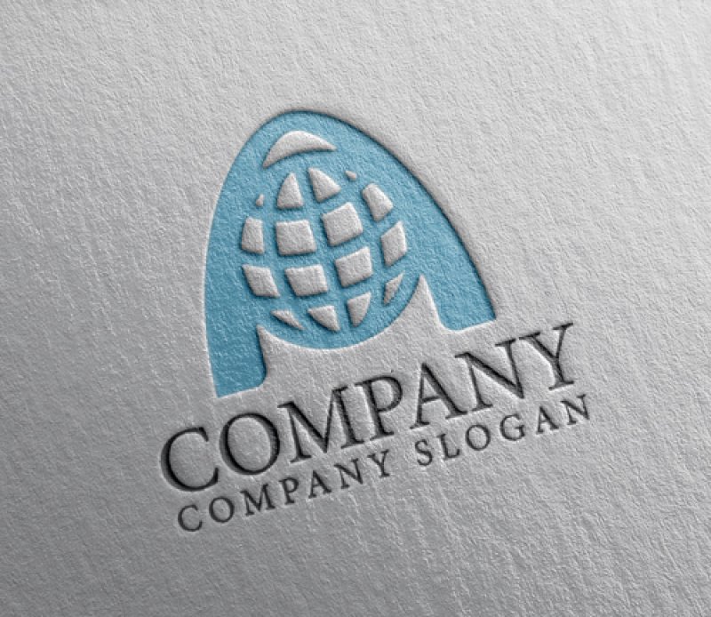 画像2: 地球・A・アルファベット・ロゴ・マークデザイン297 (2)