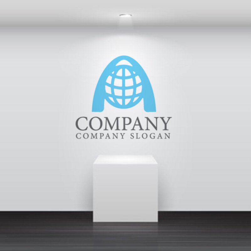 画像5: 地球・A・アルファベット・ロゴ・マークデザイン297 (5)