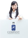 画像3: 旅行・スーツケース・飛行機・ロゴ・マークデザイン040 (3)