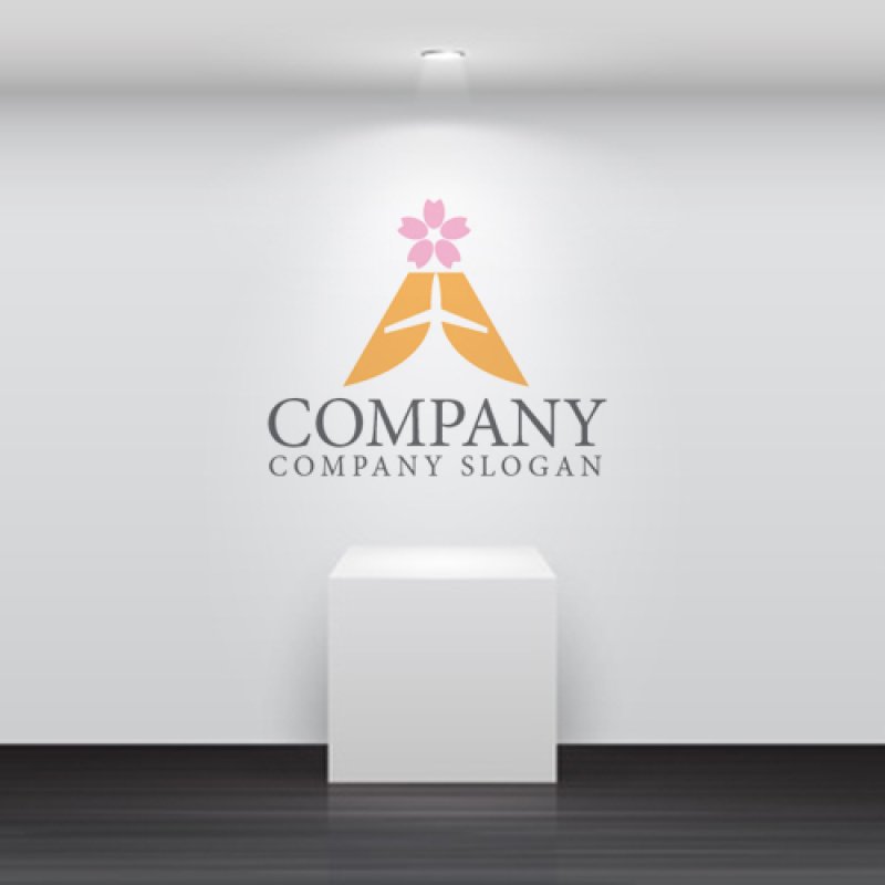 画像4: 旅行・桜・山・飛行機・大・ロゴ・マークデザイン050 (4)