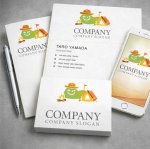 画像3: テント・山・焚き火・キャンプ・ロゴ・マークデザイン058 (3)