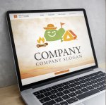 画像4: テント・山・焚き火・キャンプ・ロゴ・マークデザイン058 (4)