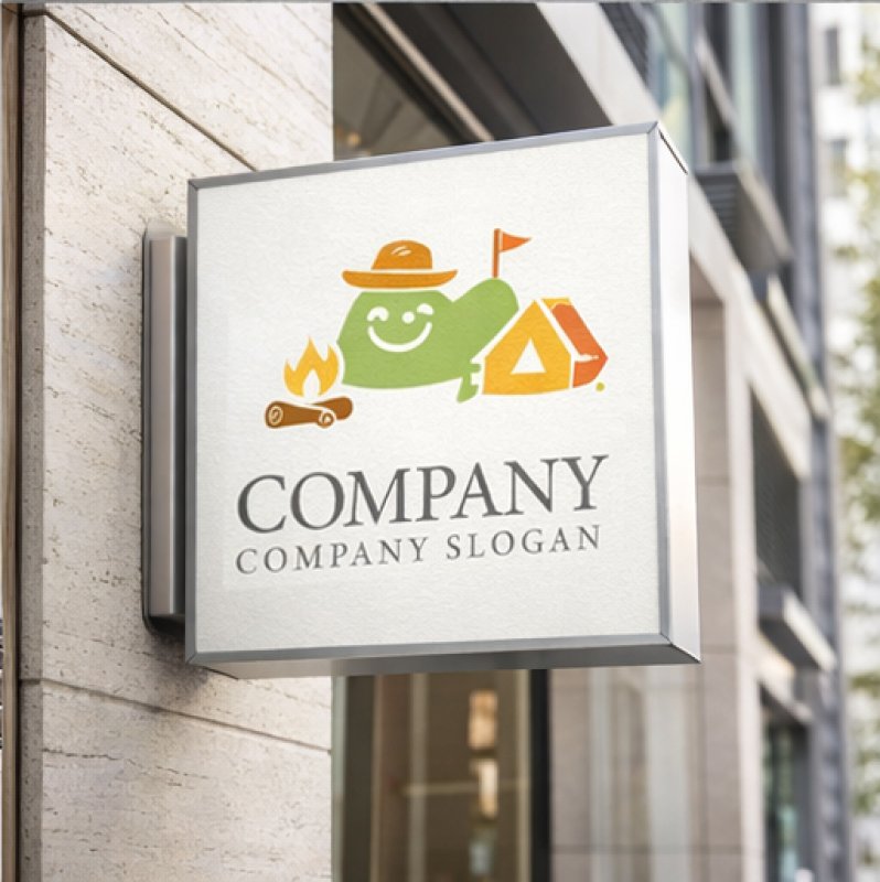 画像5: テント・山・焚き火・キャンプ・ロゴ・マークデザイン058 (5)