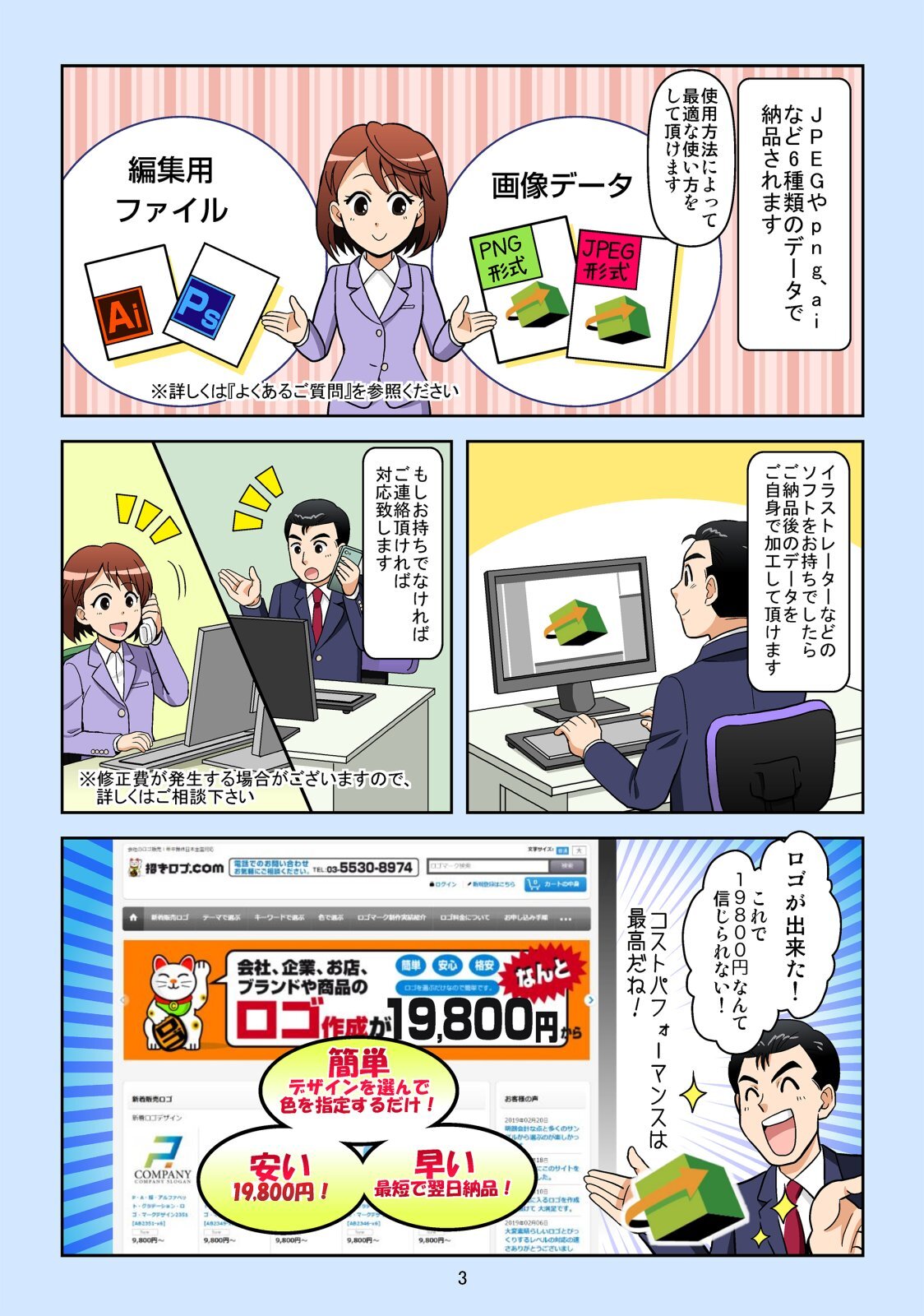 マンガで分かる招きロゴ、作成依頼方法０３