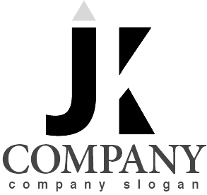 ロゴ作成サンプルです J シンプル K 矢印 アルファベット ロゴ マークデザイン3329をイメージしたロゴデザインです
