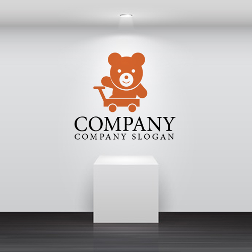 ロゴ作成サンプルです クマ ぬいぐるみ おもちゃ 動物 ロゴ マークデザイン057をイメージしたロゴデザインです