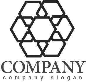 ロゴ作成サンプルです 星 六角形 ロゴ マークデザイン078をイメージしたロゴデザインです