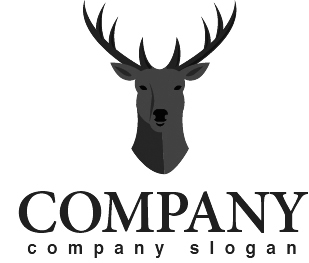 ロゴ作成サンプルです 鹿 トナカイ 角 ロゴ マークデザイン265をイメージしたロゴデザインです