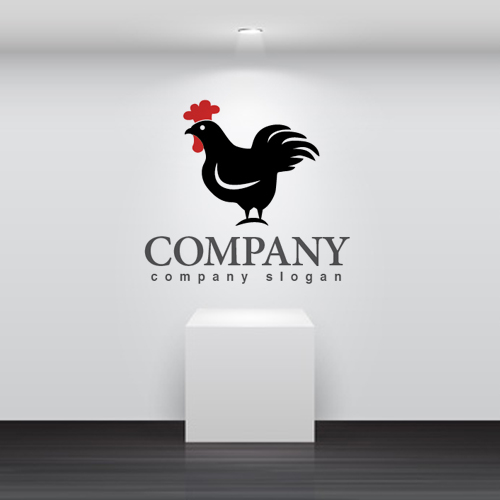 ロゴ作成サンプルです 鶏 鳥 トサカ ロゴ マークデザイン267をイメージしたロゴデザインです
