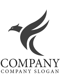 ロゴ作成サンプルです 炎 鳥 鷹 羽 動物 ロゴ マークデザイン285をイメージしたロゴデザインです