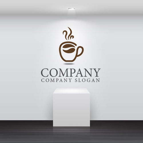 ロゴ作成サンプルです カップ コーヒー 豆 休憩 ロゴ マークデザイン037をイメージしたロゴデザインです