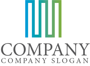 ロゴ作成サンプルです ビル 山 川 ロゴ マークデザイン418を