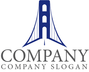 ロゴ作成サンプルです 橋 吊り橋 道 ロゴ マークデザイン443をイメージしたロゴデザインです