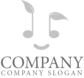 ロゴ作成サンプルです 楽譜 顔 音符 ロゴ マークデザイン026をイメージしたロゴデザインです