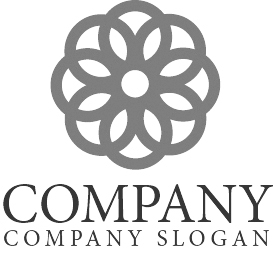 ロゴ作成サンプルです 花 紋 輪 ロゴ マークデザイン561をイメージしたロゴデザインです
