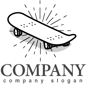 ロゴ作成サンプルです スケートボード ロゴ マークデザイン014を