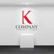 画像2: K・シンプル・曲線・アルファベット・ロゴ・マークデザイン3008 (2)