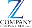 画像1: Z・上昇・対象・シンプル・アルファベット・グラデーション・ロゴ・マークデザイン3033 (1)