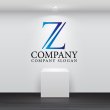 画像2: Z・上昇・対象・シンプル・アルファベット・グラデーション・ロゴ・マークデザイン3033 (2)