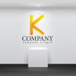 画像2: K・シンプル・グラデーション・アルファベット・線・ロゴ・マークデザイン3187 (2)